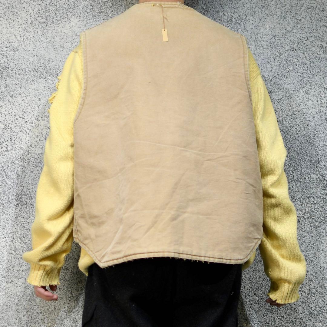 古着 オーバーサイズ Carhartt ダック生地 ベスト ボアベスト
