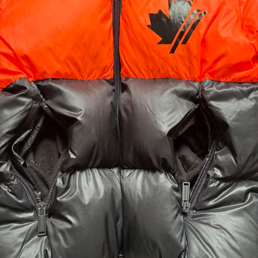 DSQUARED2 ダウンジャケット ブラック/オレンジ 50