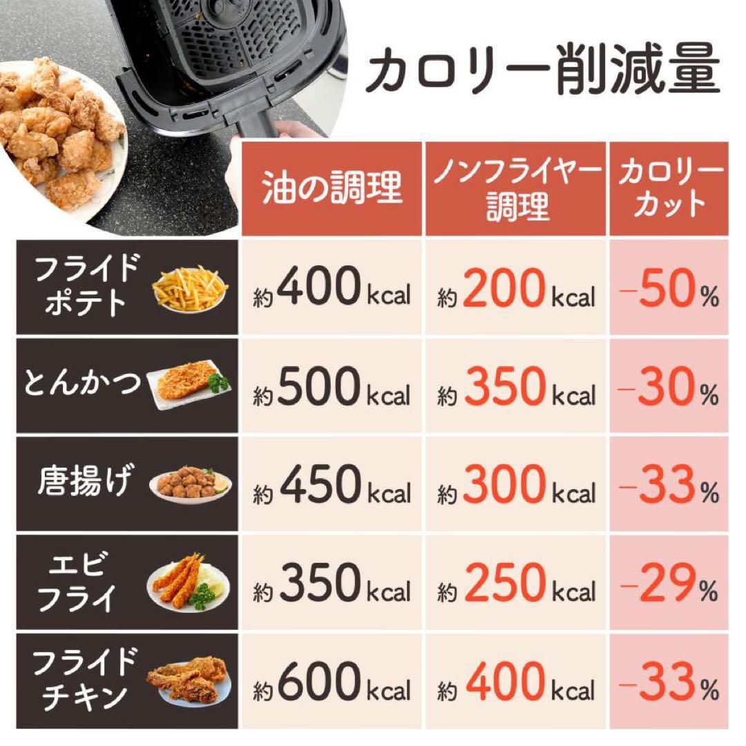 【匿名希望】 ノンフライヤー 大容量 レシピ本付 6.3L 簡単操作