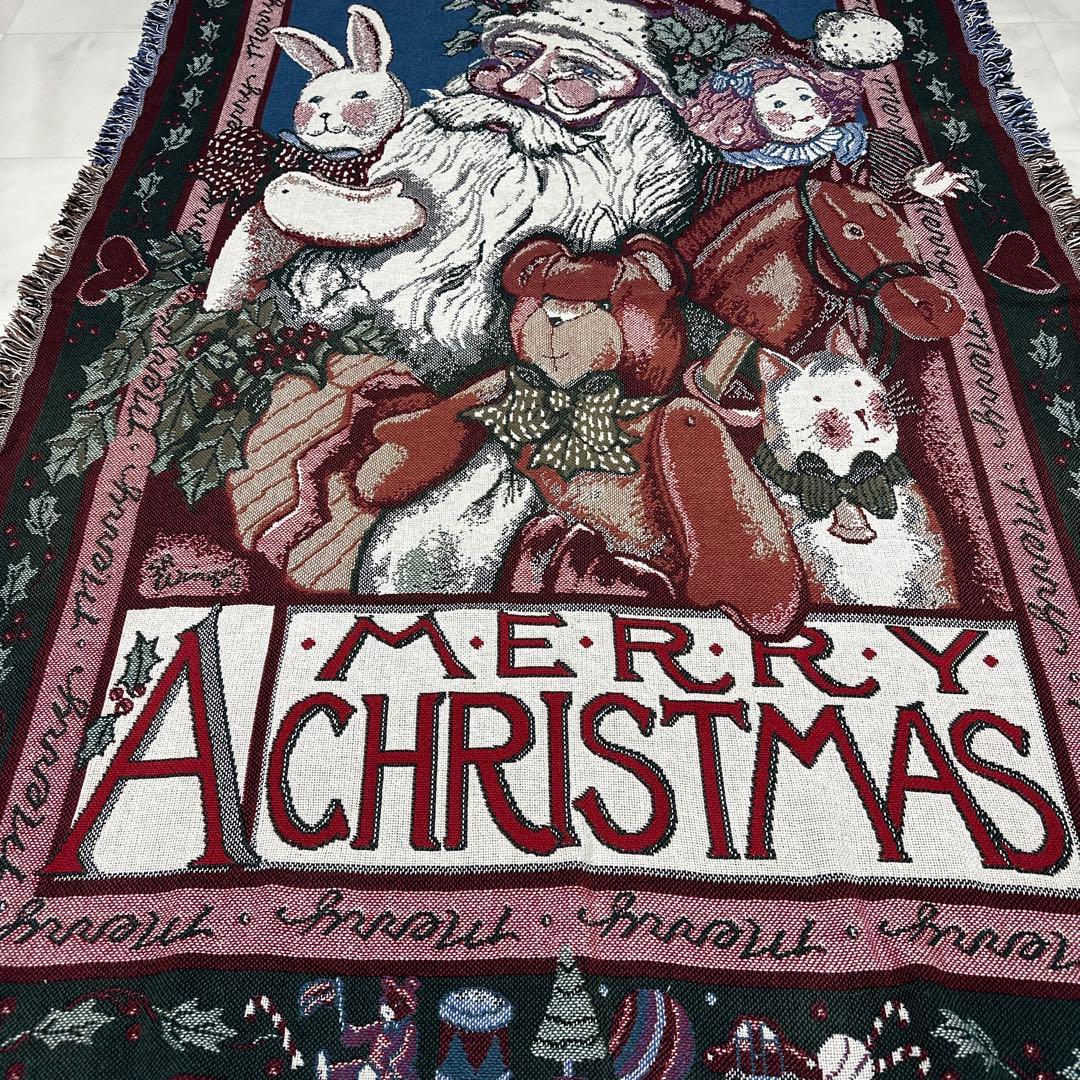 クリスマス　サンタクロース　マルチカバー　ソファーカバー　ラグ　178x123