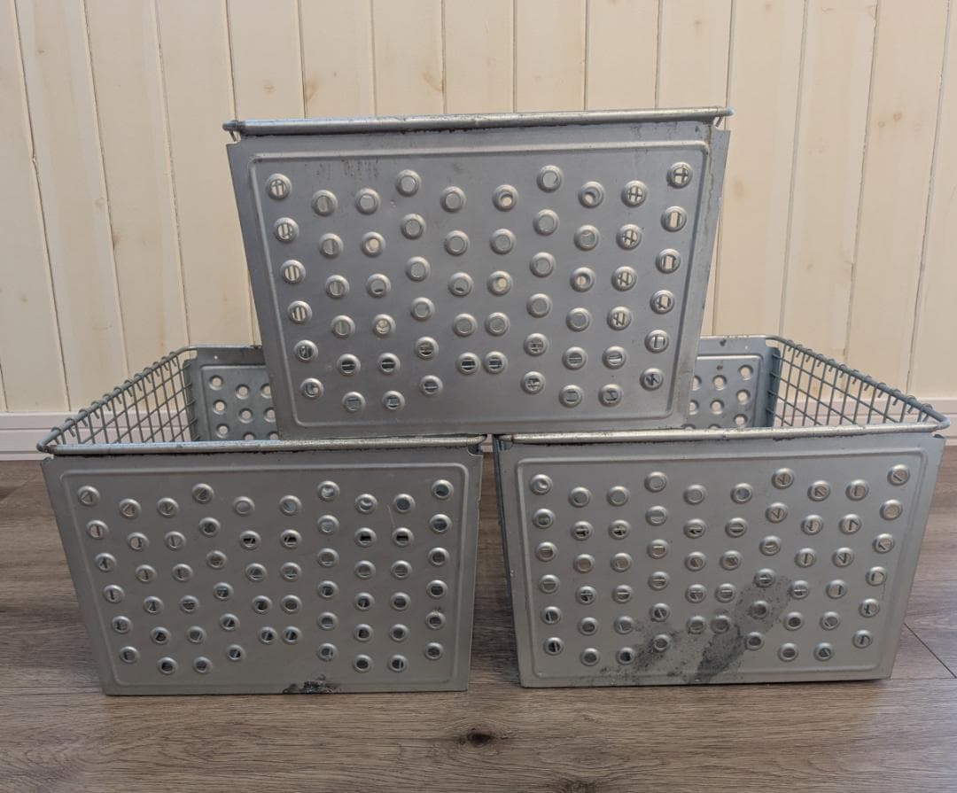 KASPAR WIRE WORKS ヴィンテージ メタルバスケット 3個セット