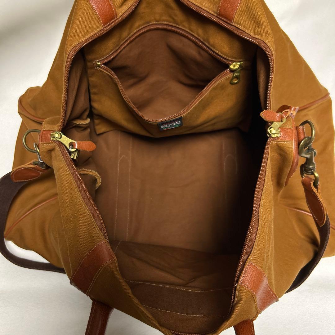 IL BISONTE ボストンバッグ ブラウン キャンバス