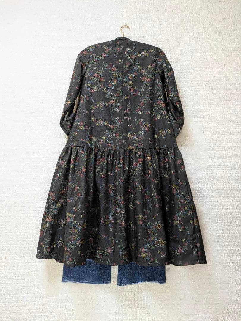 着物リメイク 大島紬 正絹　楽ちん細見えすっきりワンピース ジレ