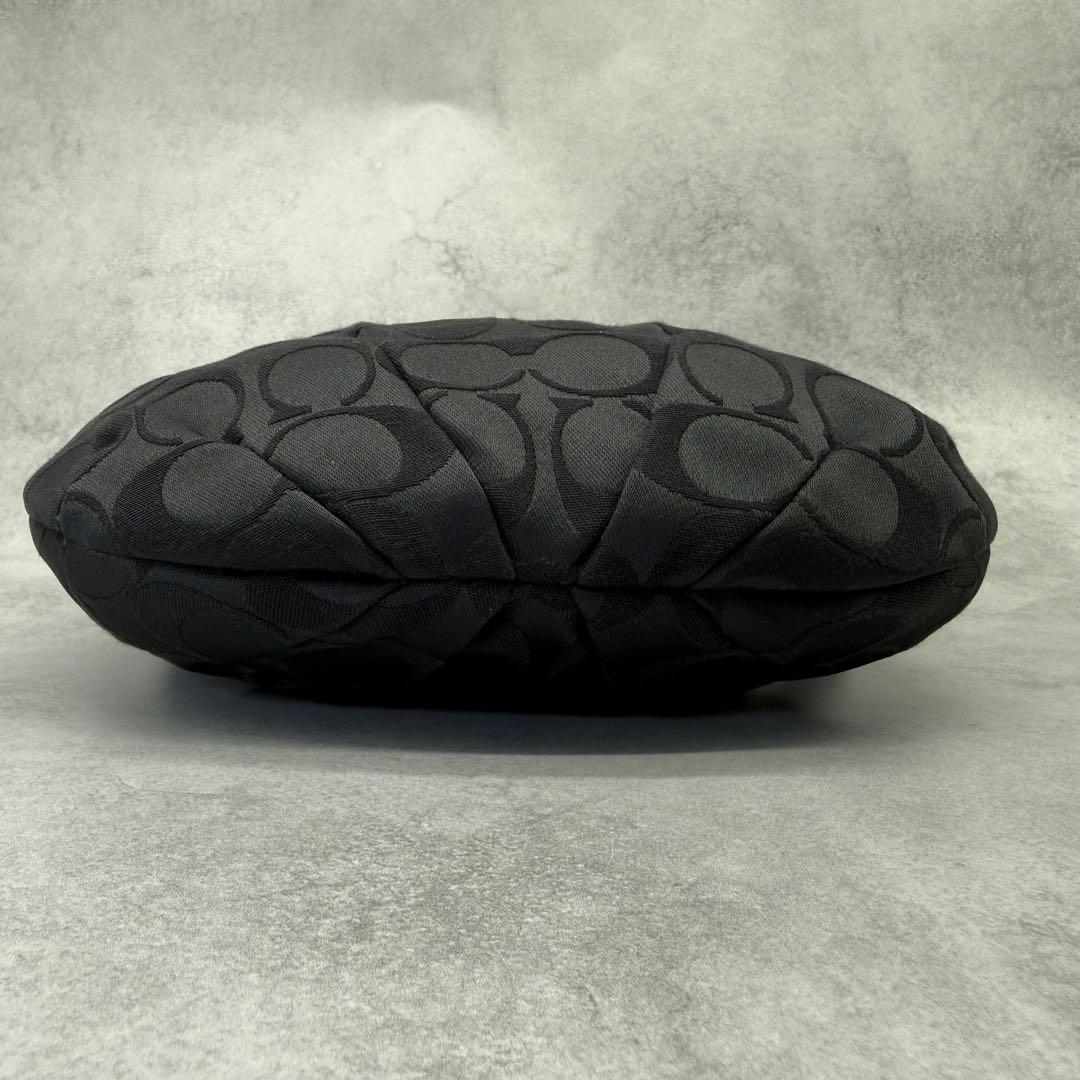 【良品】COACH コーチ ショルダーバッグ キャンバス ブラック クロスボディ