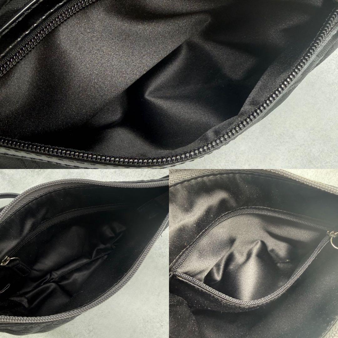 【良品】COACH コーチ ショルダーバッグ キャンバス ブラック クロスボディ