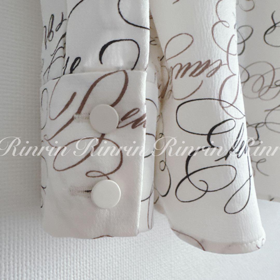 専用です。ANAYI カリグラフィープリントビジュータイ ブラウス 38