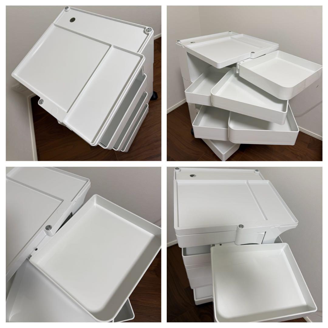 正規品 ジョエ・コロンボ　ボビーワゴン 3段5トレイ ホワイト