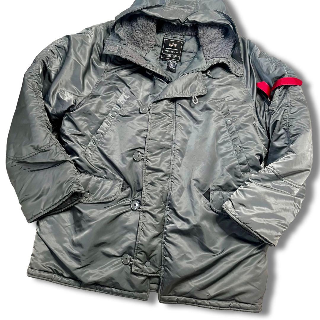 極美品 超希少✨アルファインダストリーズ ミリタリージャケッN-3B フード
