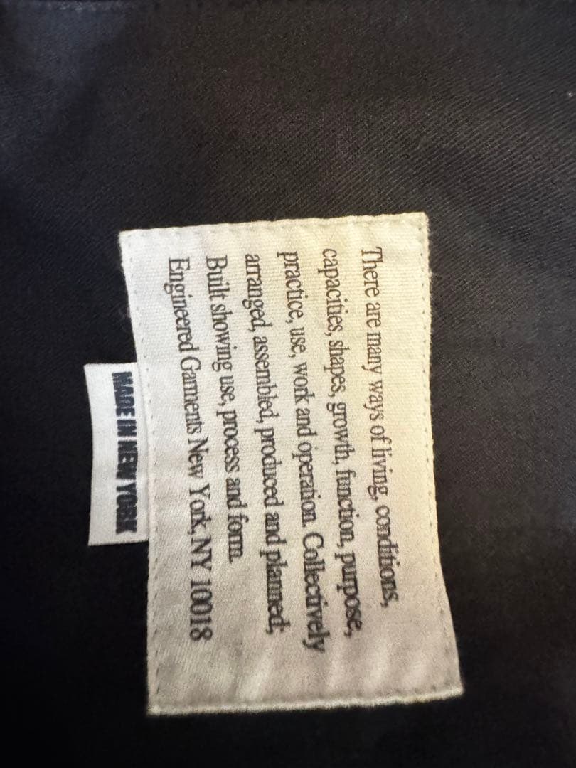 ENGINEERED GARMENTS ブラックダッフルコート　Mサイズ