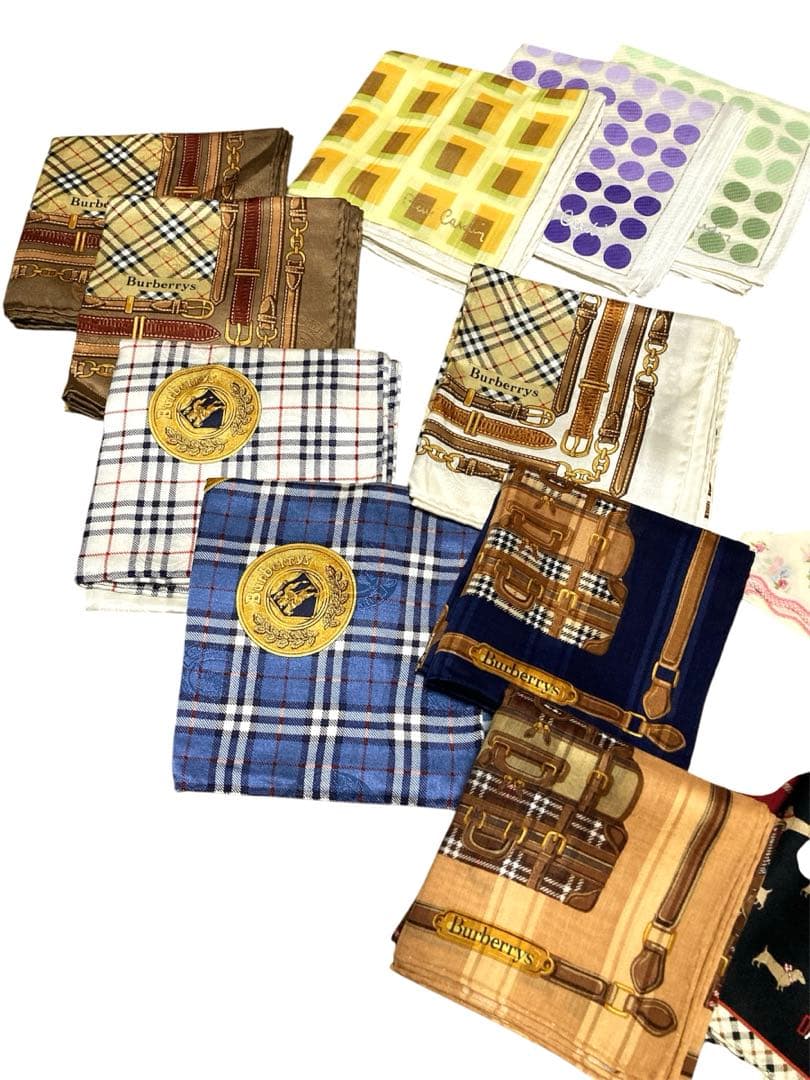 ブランドハンカチバーバリー・ピエールカルダン・DAKSブランドハンカチまとめ売り