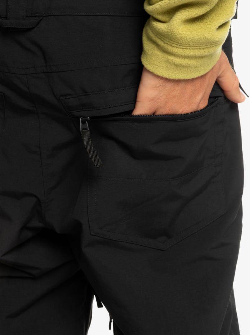 送料無料 新品 QUIKSILVER スノーウェア ビブパンツ M BLK