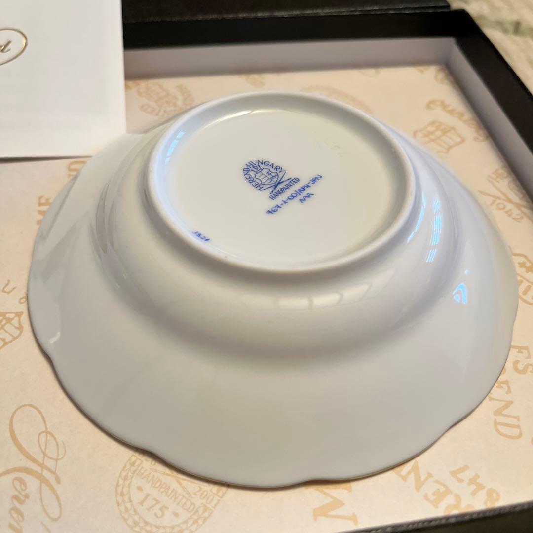 新品　ヘレンド　アポニーグリーン　ピンク　小皿　フルーツ　ギフト