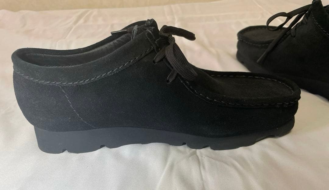 オ*ヤ様 Clarks クラークス ワラビー ゴアテックス 黒 UK7.5 25