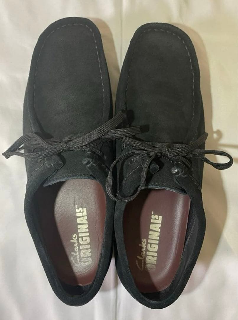 オ*ヤ様 Clarks クラークス ワラビー ゴアテックス 黒 UK7.5 25