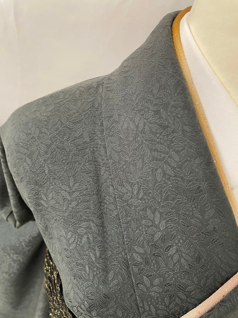 売約済み【WA-Modern】★★正絹　紋意匠　無地振袖　7点フルセット★★