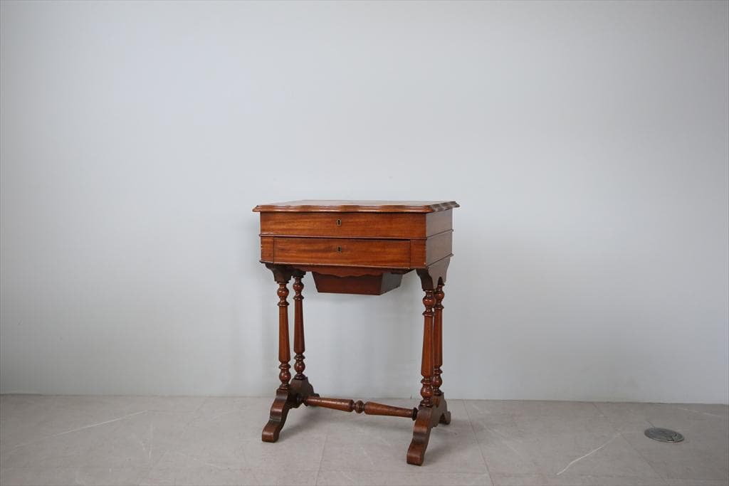 フランスアンティーク木製ドレッサー/テーブル/化粧机デスク/飾り棚(91-238