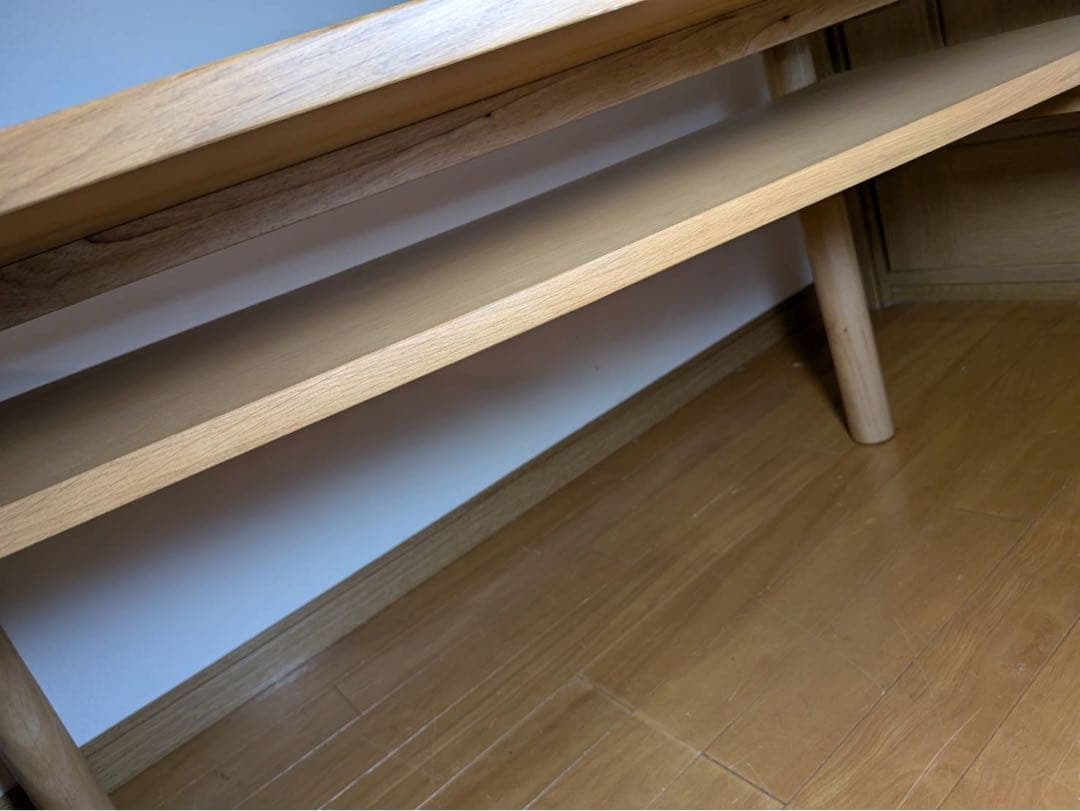 ■送料込■無印良品 木製ミドルテーブル オーク材 ローテーブル センター机