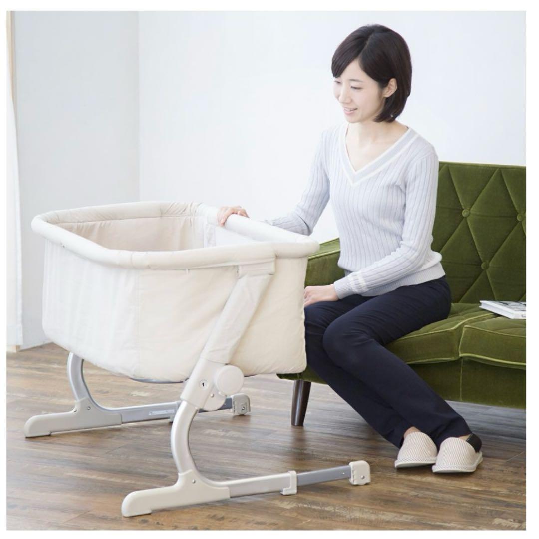 【美品】KATOJI Soine 折りたたみ式ベビーベッド