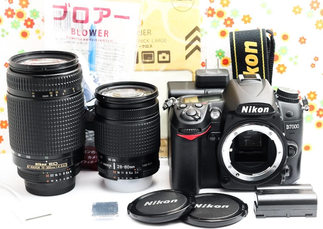 ニコン Nikon D7000☆スマホに転送可♪☆ダブルレンズ☆本格一眼レフ