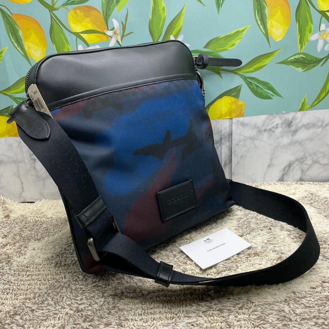 コーチ 迷彩柄 COACH ショルダーバッグ 37614 /ブルーカモフラージュ