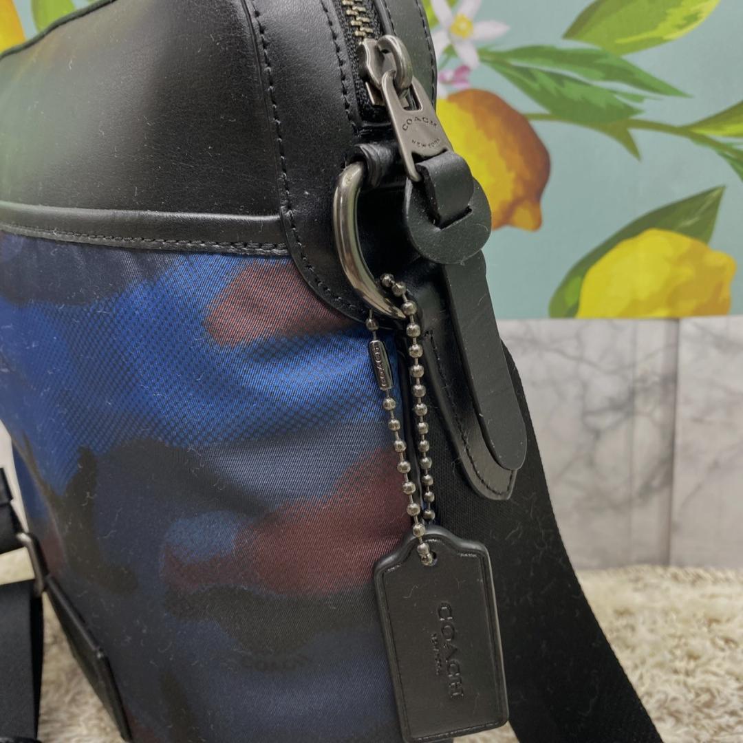 コーチ 迷彩柄 COACH ショルダーバッグ 37614 /ブルーカモフラージュ