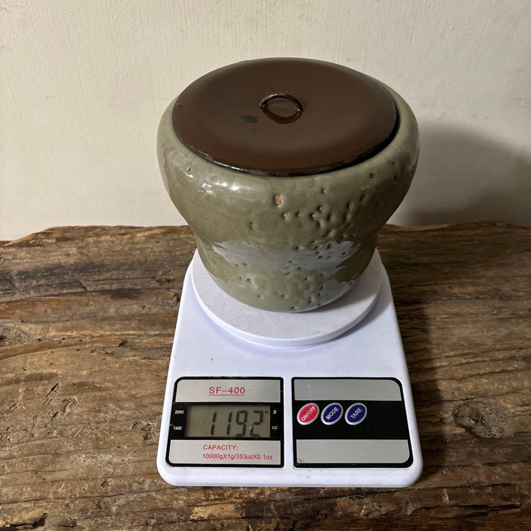 古伊万里青磁水差　江戸　初期　茶道具　抹茶　古民芸　アンティーク　方丈唯心　李朝