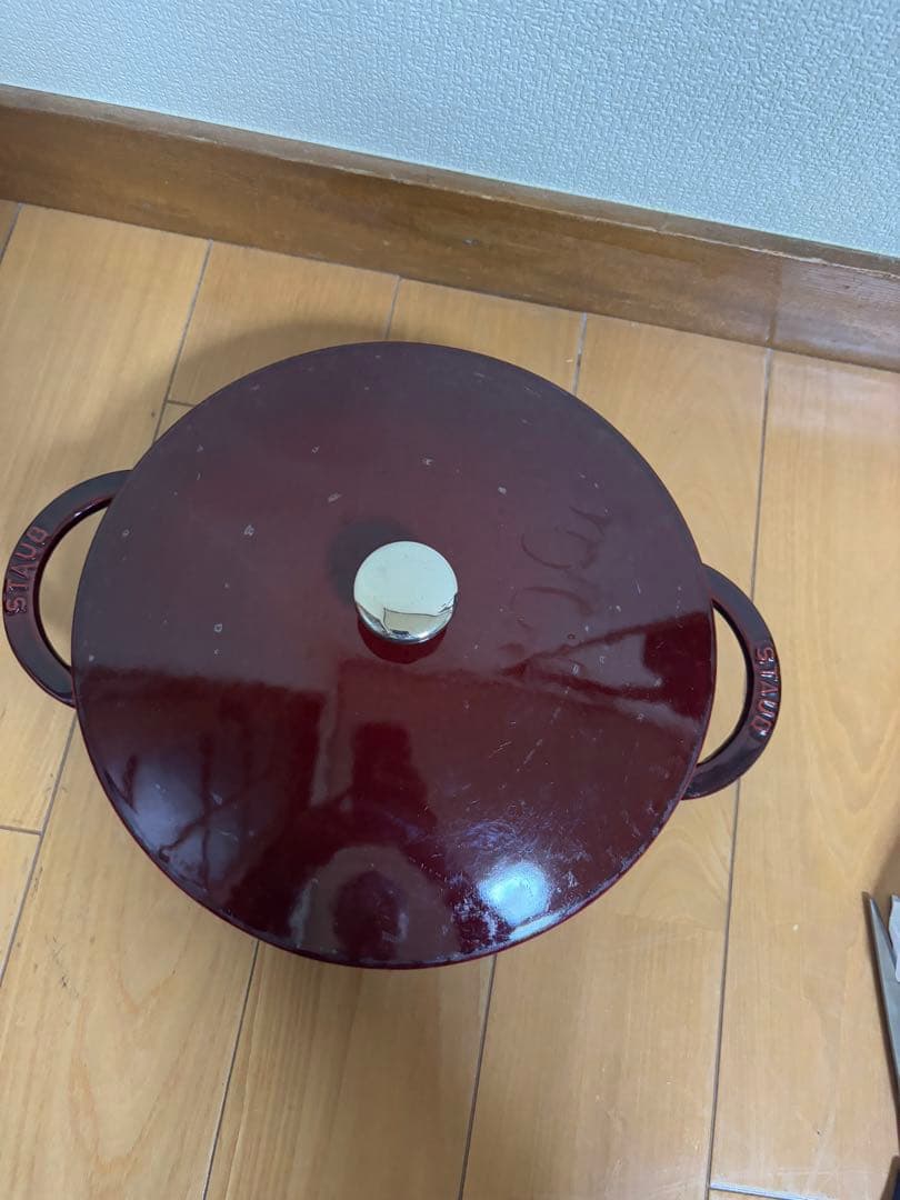 ストウブ　ニダベイユ　ソテーパン　24 グレナディンレッド　廃盤品　グリルパン