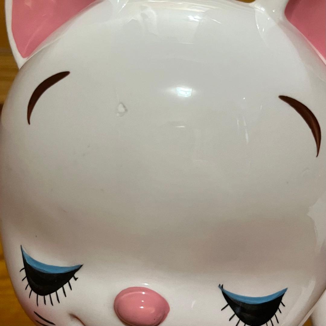 昭和レトロ　内藤ルネ　猫貯金箱　　陶器　ヴィンテージ