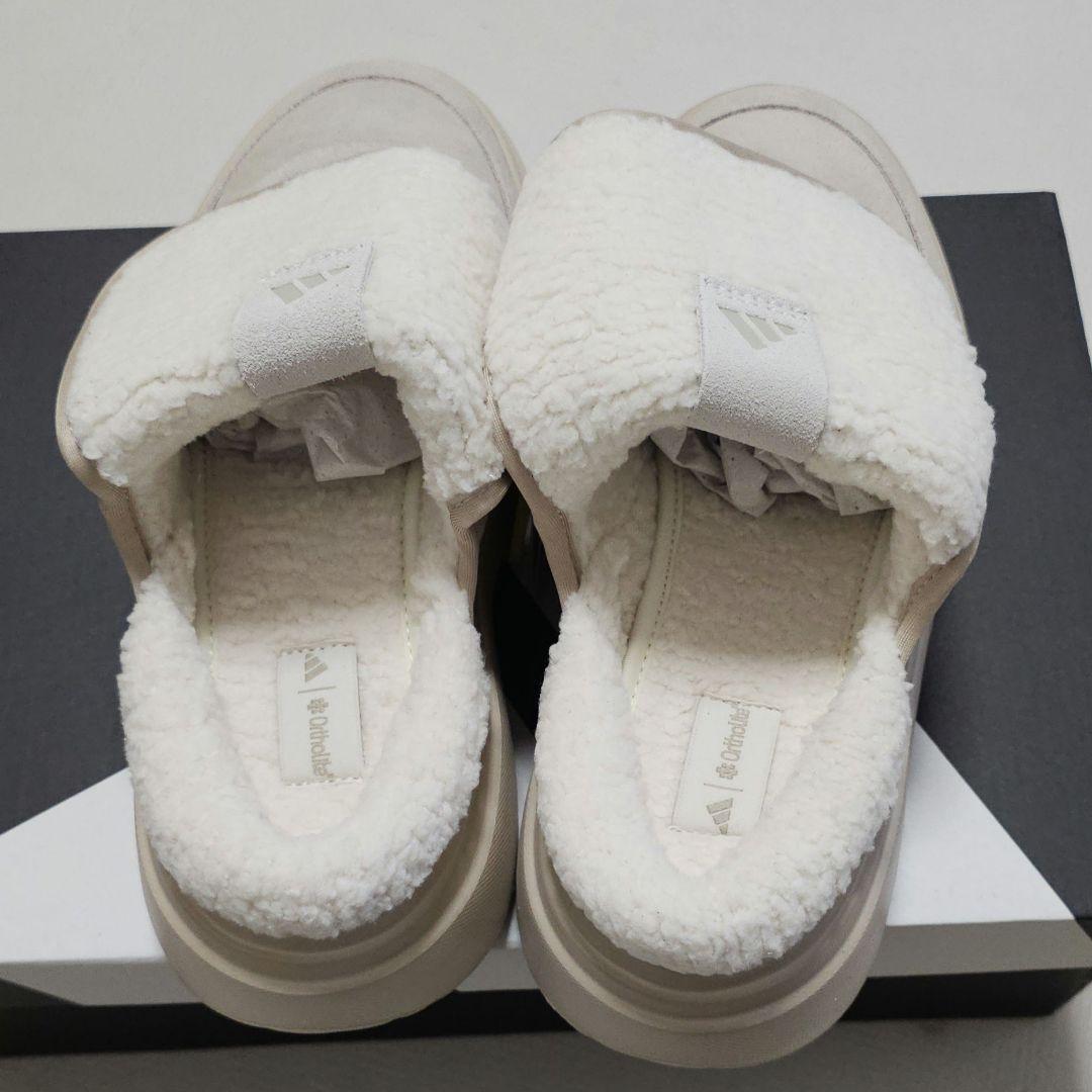 大人気★adidas★アディダス★24.5㎝★ボア付き★ミュール★ベージュ