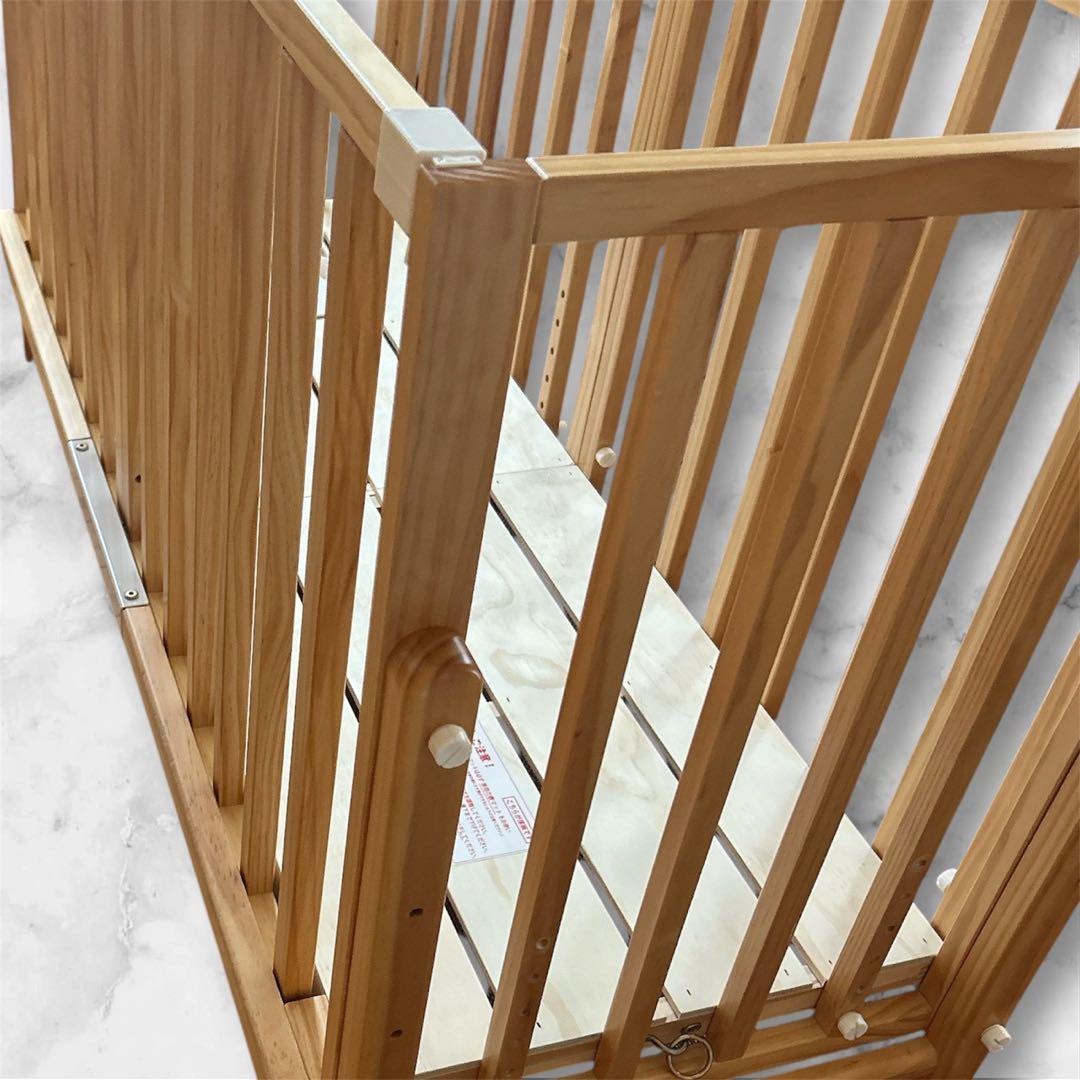 美品✨ そいねーるⅢ ベビーベッド ナチュラル 大和屋 添い寝 ベルト付き