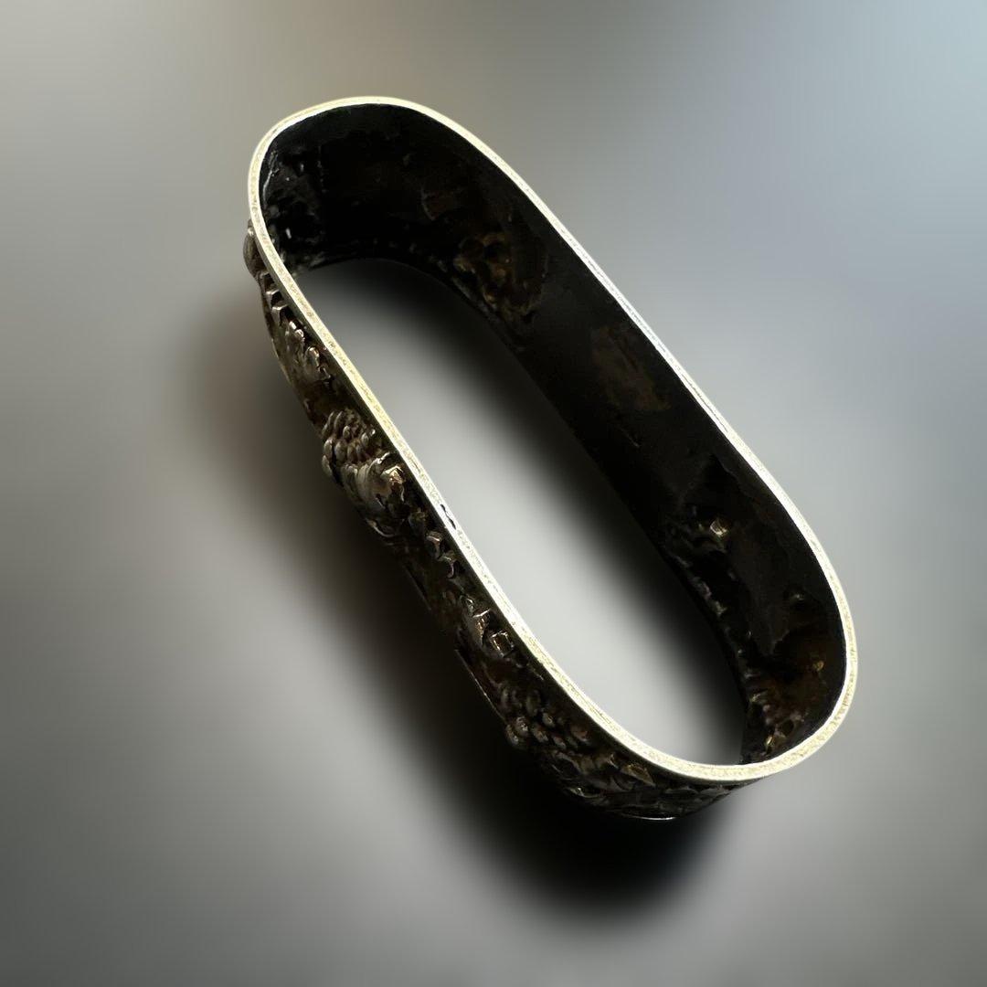 アンティーク　シルバー製　ナプキンリング　刻印　ぶどう