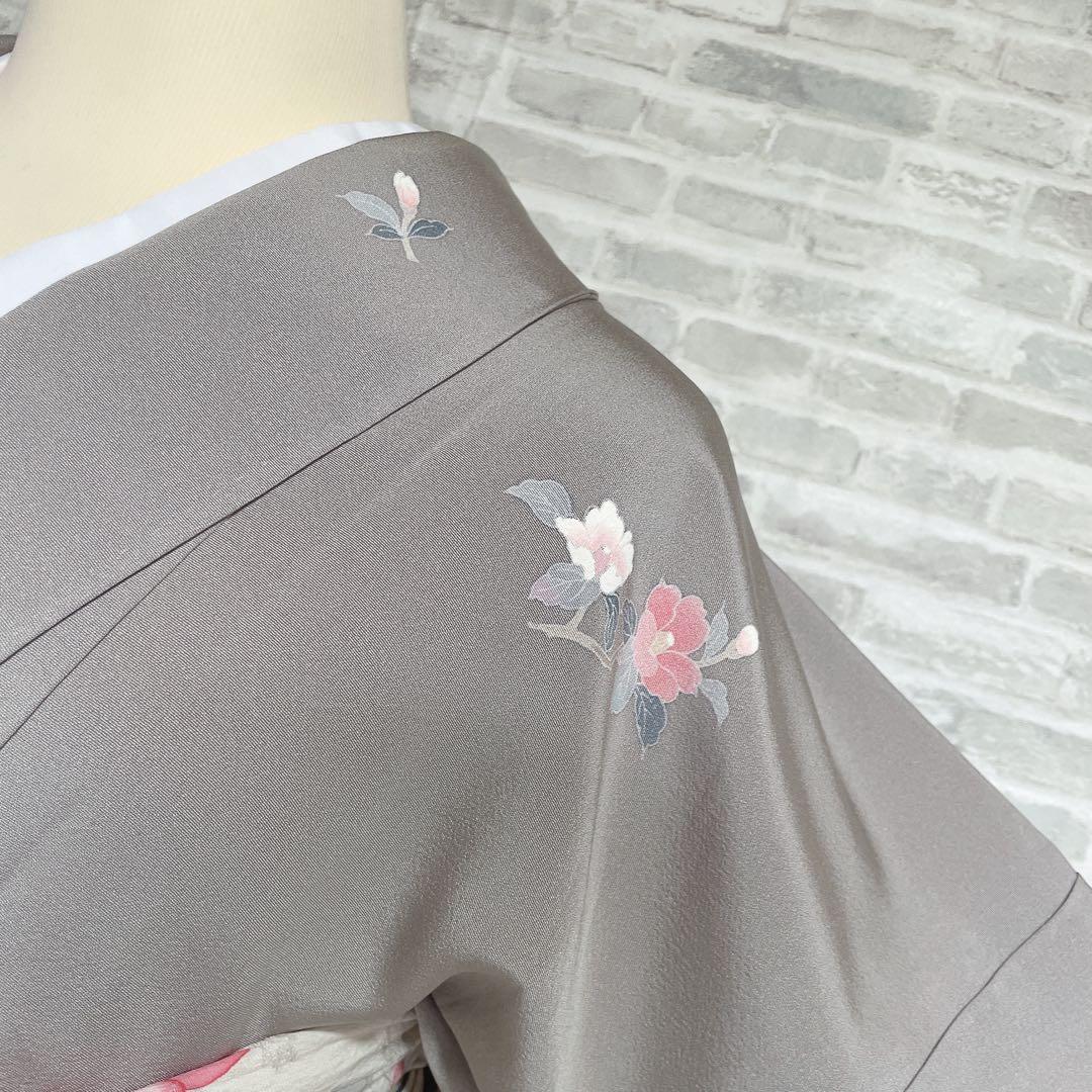 訪問着　フルセット　友禅　椿　お淑やか　入学式　卒業式　着物　Q5