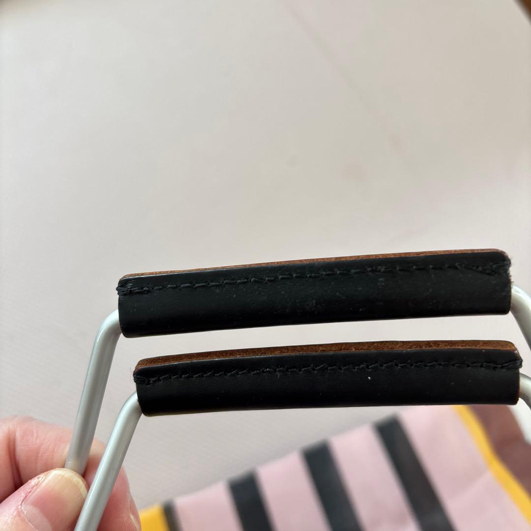 美品⭐️MARNIマルニ布袋付き可愛いピンク系ストライプ　メッシュトートバッグ