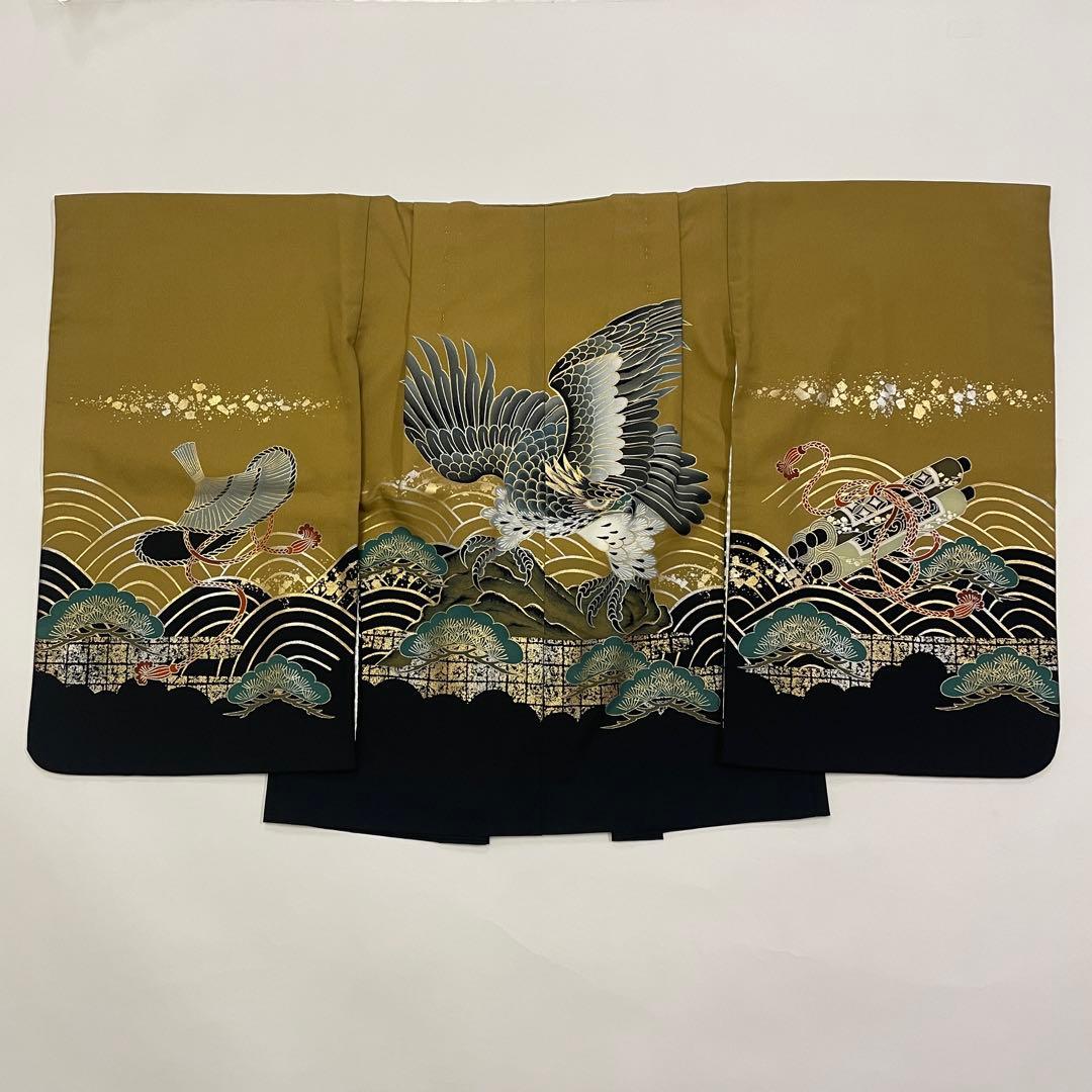 七五三 羽織セット 男の子 羽織 着物 長襦袢 半衿付き 5歳 No.122