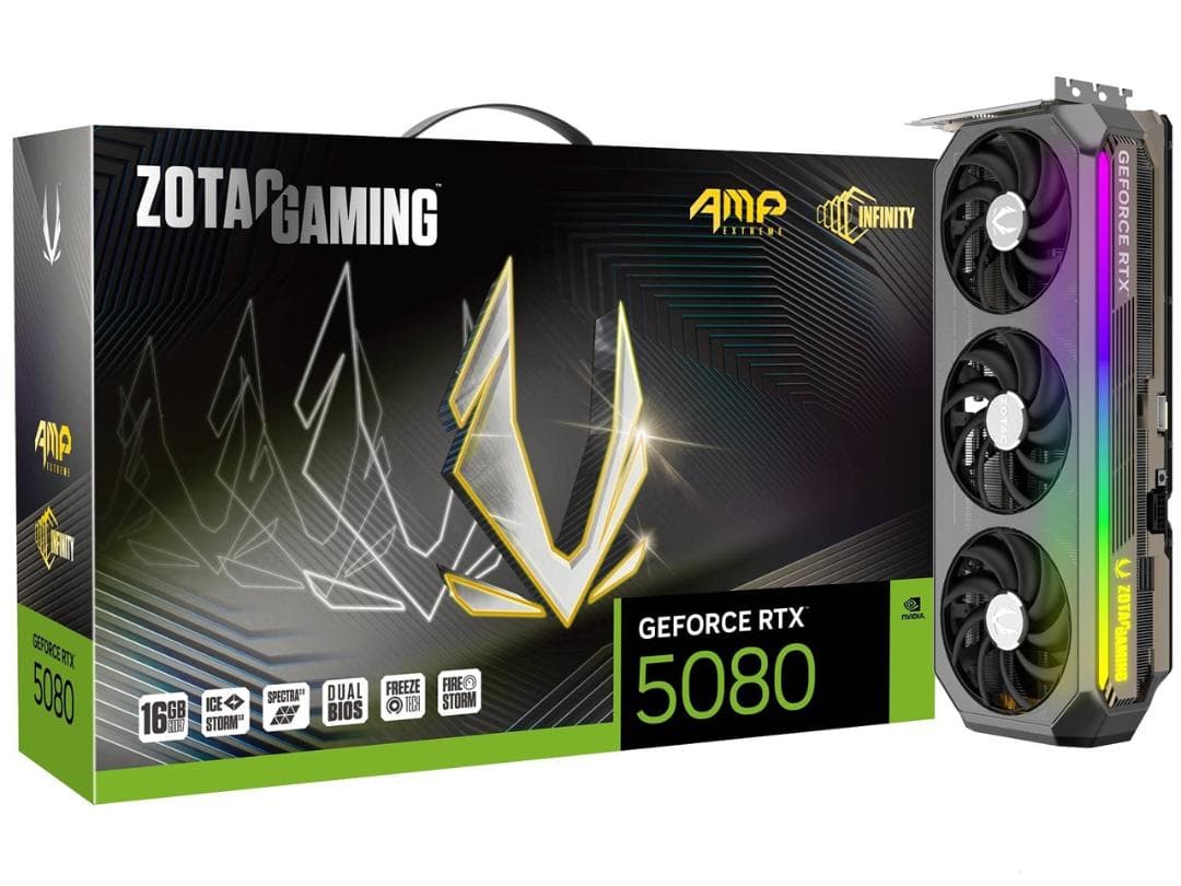 グラフィックボード・グラボ・ビデオカード ZOTAC RTX 5080 AMP Extreme INFINITY