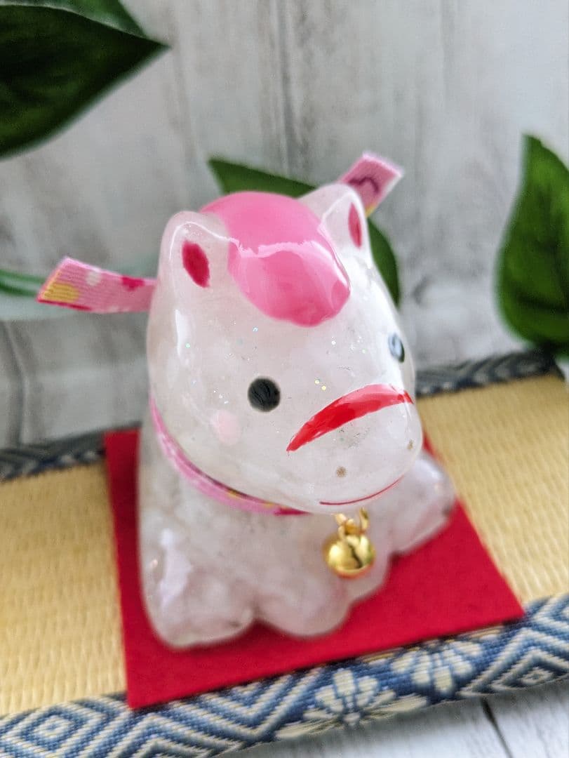 【今年も残り2ヶ月】❶白水晶の干支おうまちゃん形オルゴナイト☆他１点