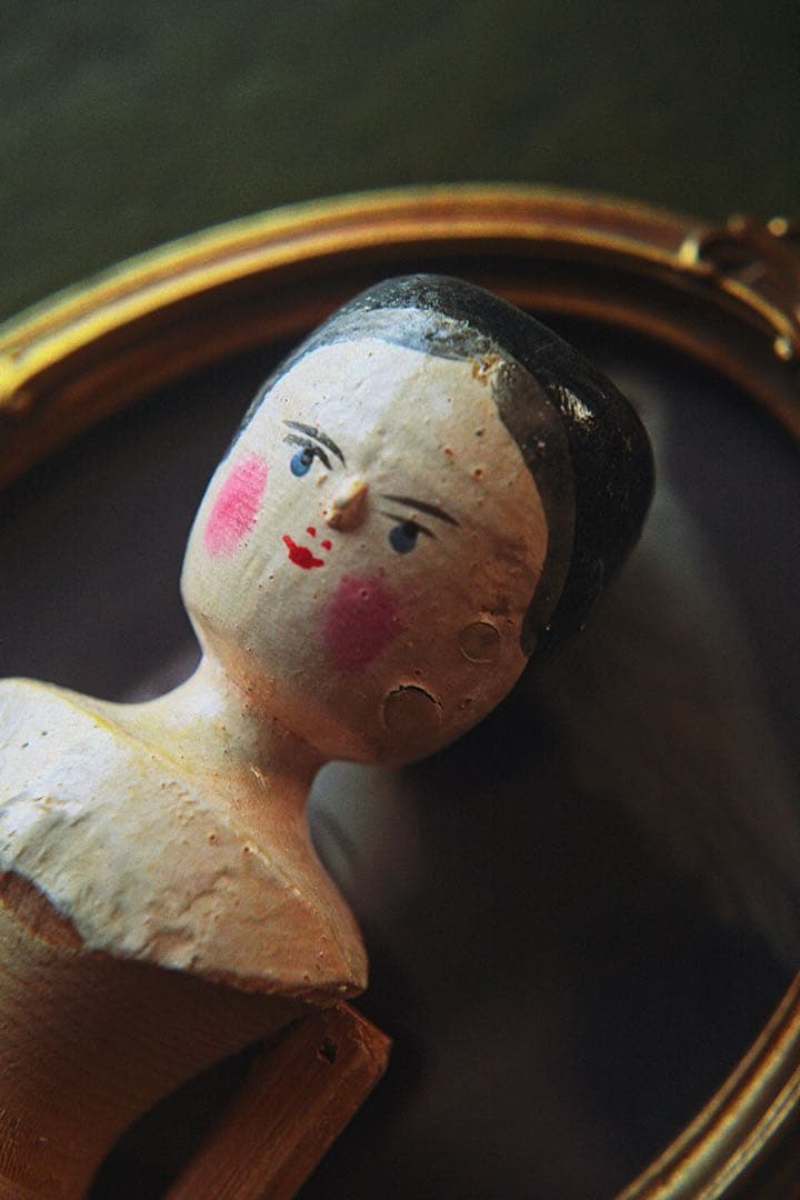 アンティーク ペグドール ウッデンドール 木製人形