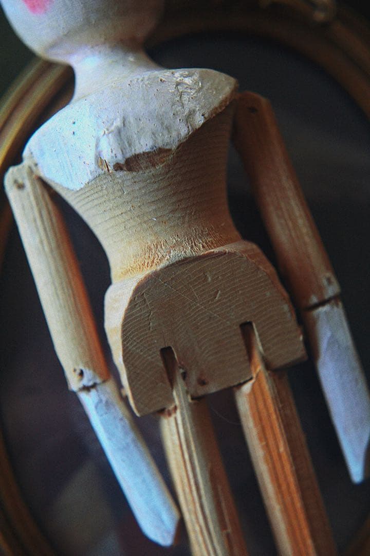 アンティーク ペグドール ウッデンドール 木製人形