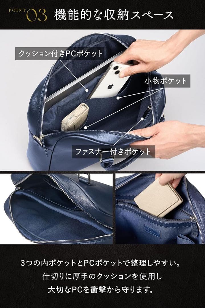 最終価格 GLEVIO グレヴィオ 牛本革コンパクト ビジネスバッグ