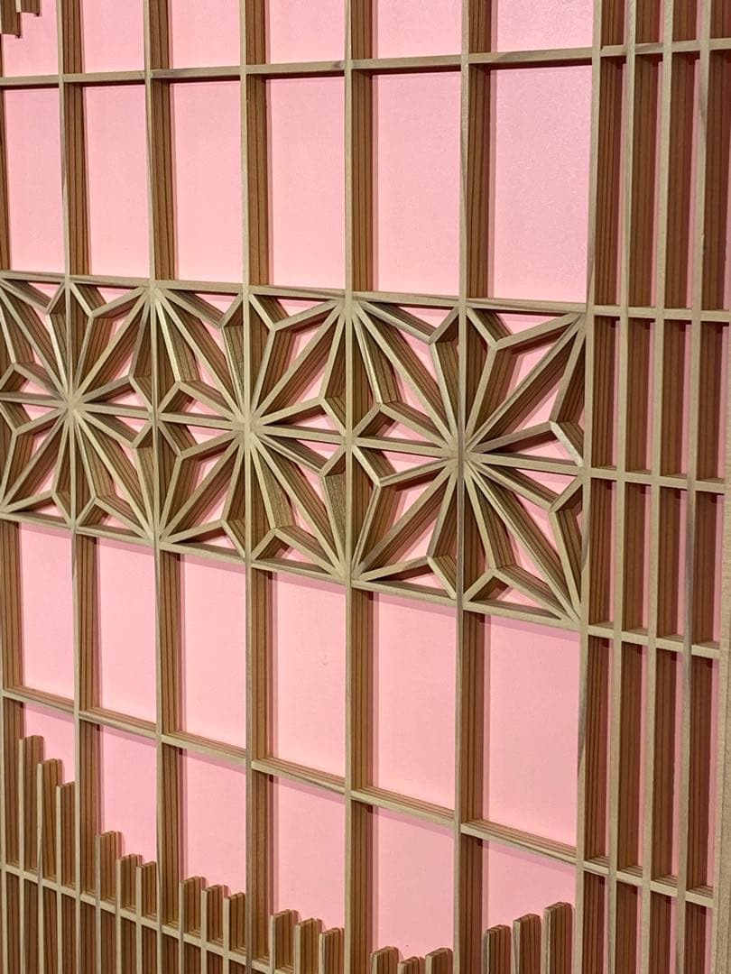 角麻柄組子細工パネル