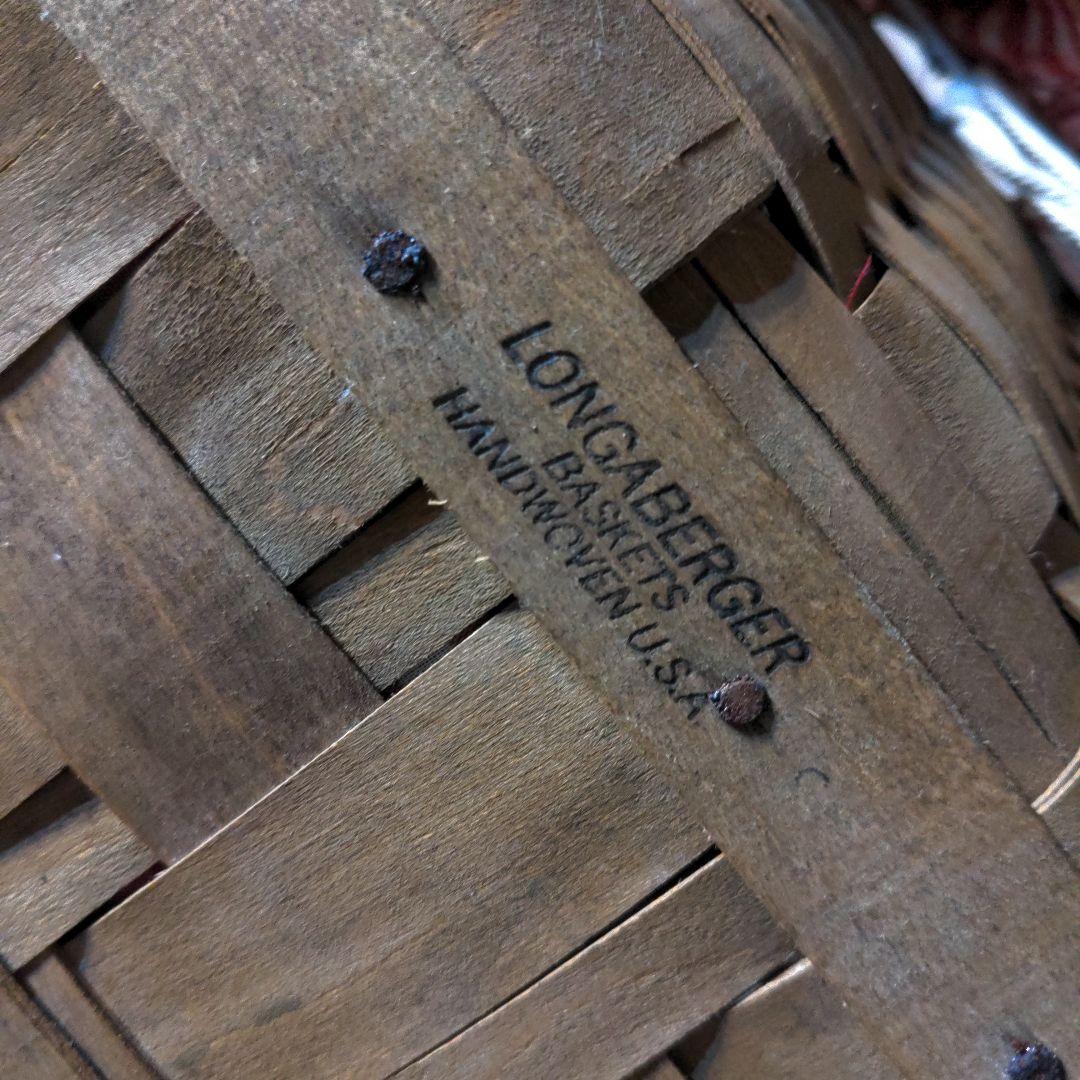 Longaberger Basket ライナー＆栞付・アンティーク シャビー