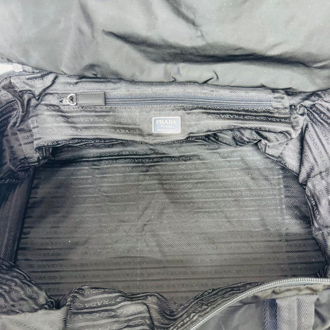 ✨PRADA✨プラダ✨ナイロン✨三角ロゴプレート✨ブラック✨ボストンバッグ✨