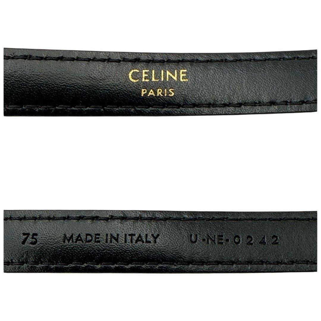 【Y2128K】【極美品】セリーヌ トリオンフ ベルト ブラック レザー