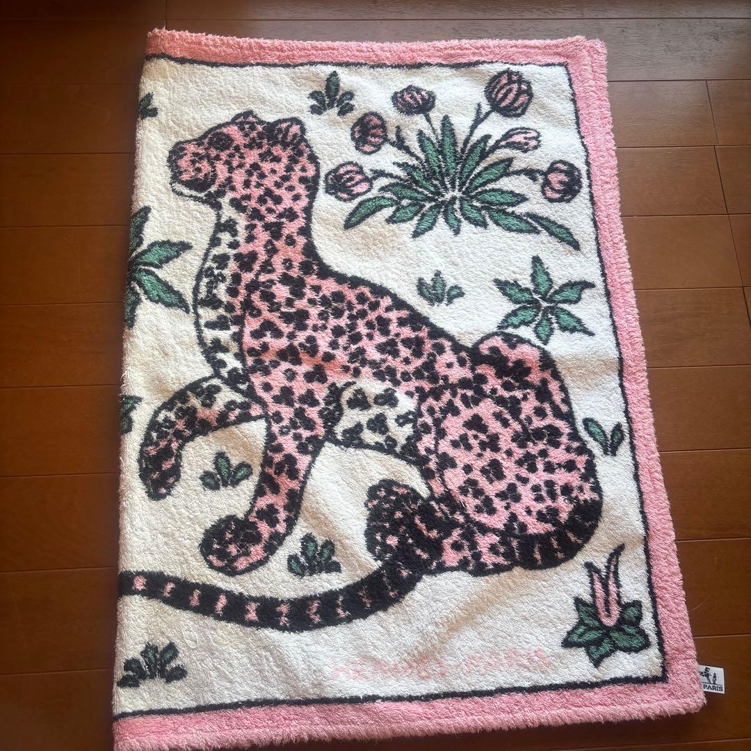 エルメス　玄関マット　バスマット　タオルラグ　ヒョウ