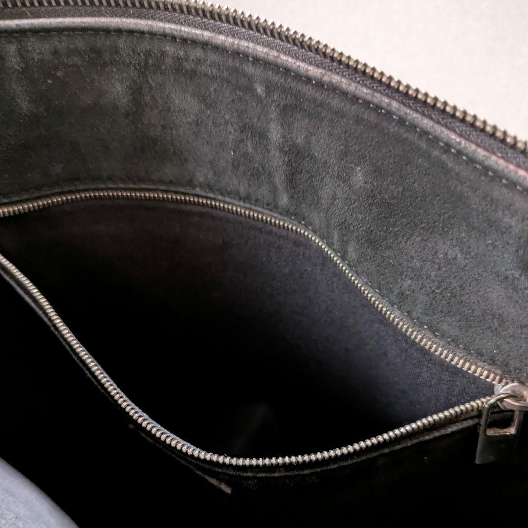 ヒロフ HIROHU 2way シボ加工　レザー ショルダーバッグ　ブラック