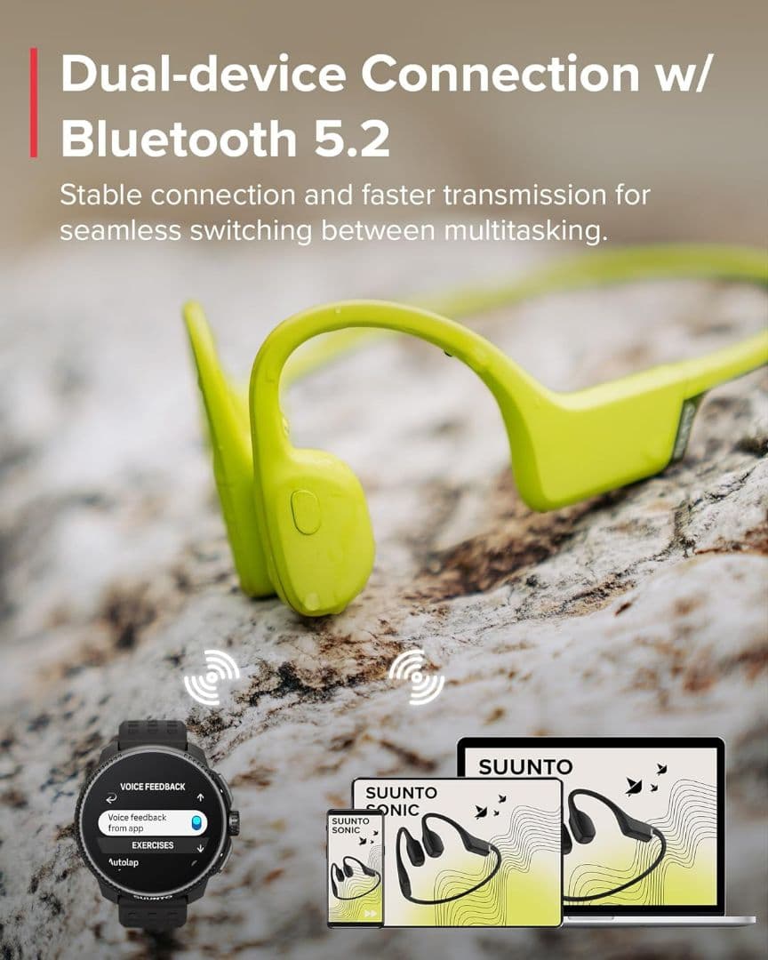 【新品未開封】SUUNTO SONIC 骨伝導イヤホン ブラック ワイヤレス