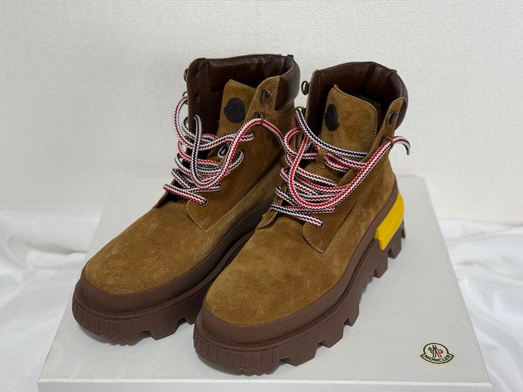 ほ*ん様 MONCLER ブラウン スエードアンクルブーツ　42 箱あり
