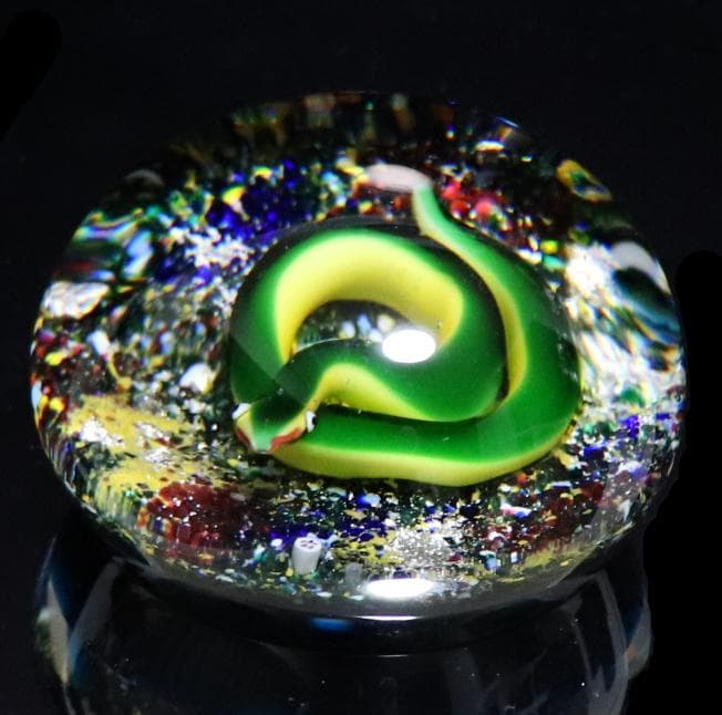 オールド・バカラ 数量限定 1972年製 ペーパーウェイト ドーム型 蛇