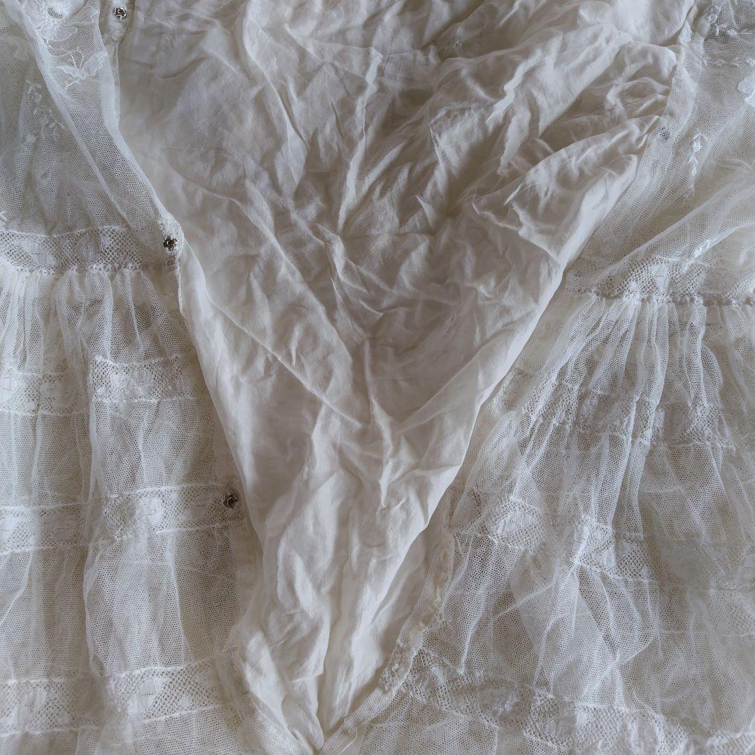 フランスアンティーク　チュールドレス