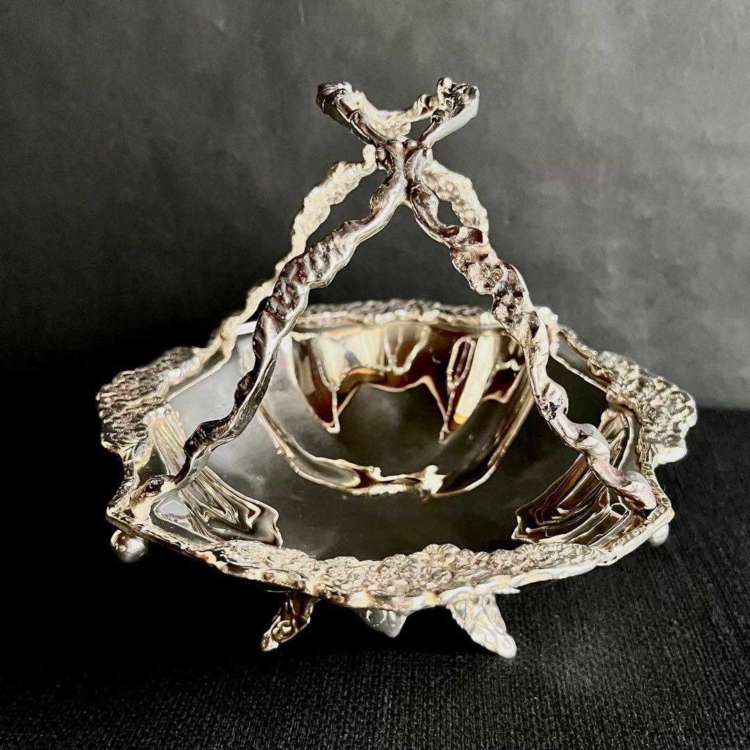 ★新品未使用★ Sheffield シルバープレート　菓子入れ